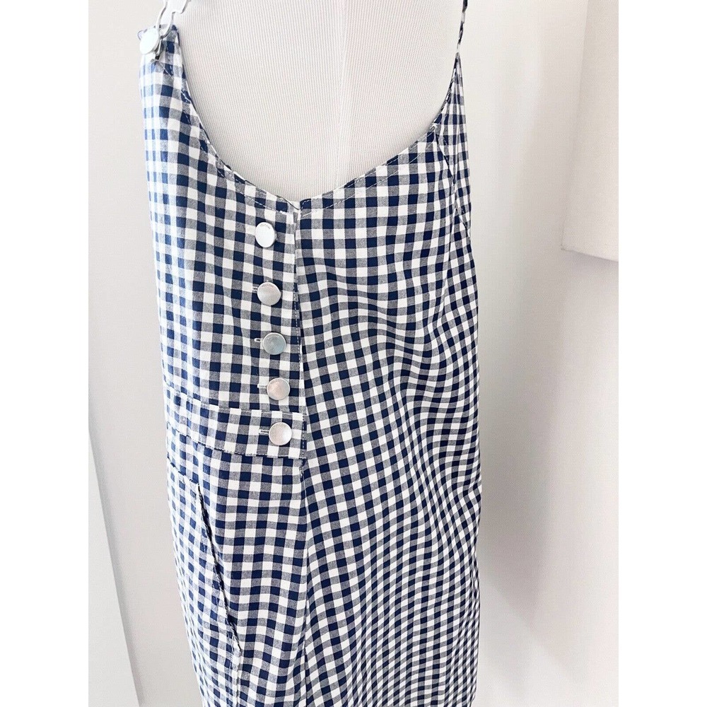 VOLCOM Georgia May Jagger Overalls Frochickie Gingham Dress Medium/M/4/6 NEW - Picture 5 of 10